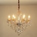 6 Light Cognac Colour Elegant Crystal Candle Chandelier for Living Room, Bedroom, Dinning Room